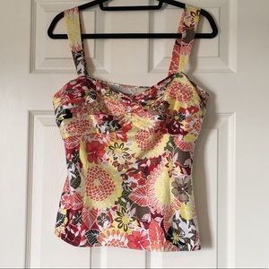 Multi-color, wide strapped top
